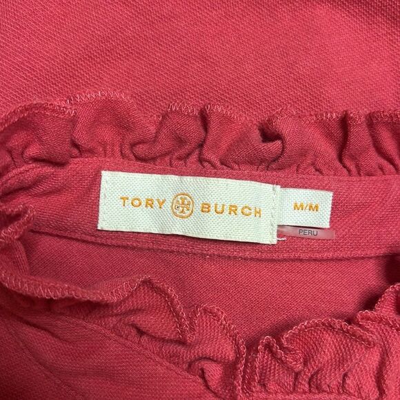 Tory Burch salmon pink Ruffled Button-Up Top, M - Picture 10 of 11